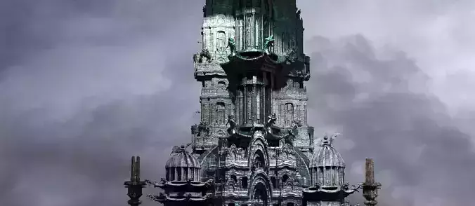 Haunted Halloween crystal mansion tower