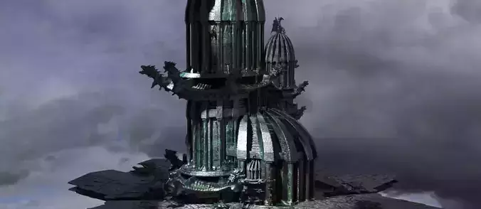 Haunted Halloween crystal mansion temple