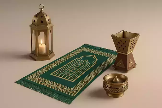 Islamic 3D Ramadan Decor - Lantern Rug Incense Burner