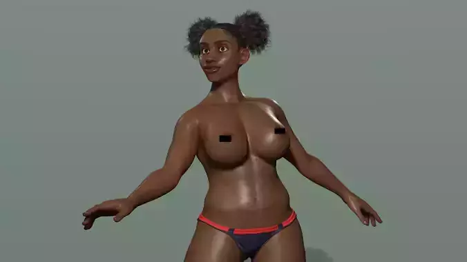 Sexy Black Chubby cartoonish Woman