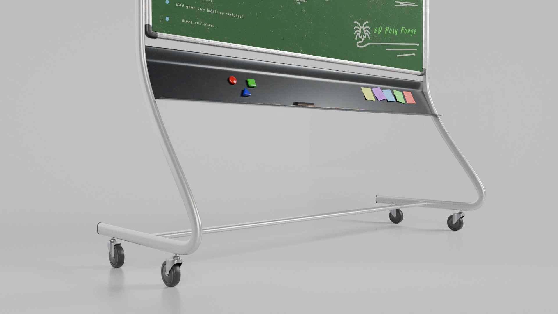 Compact Double-Sided Rectangular -Customizable Writing Board Set 3D Model Collection_19