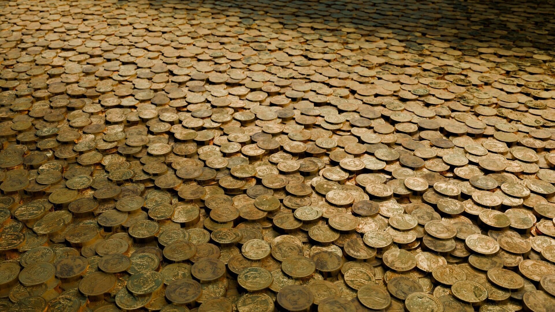 Realistic US Dollar Coins Seamless PBR Material Texture Texture_1