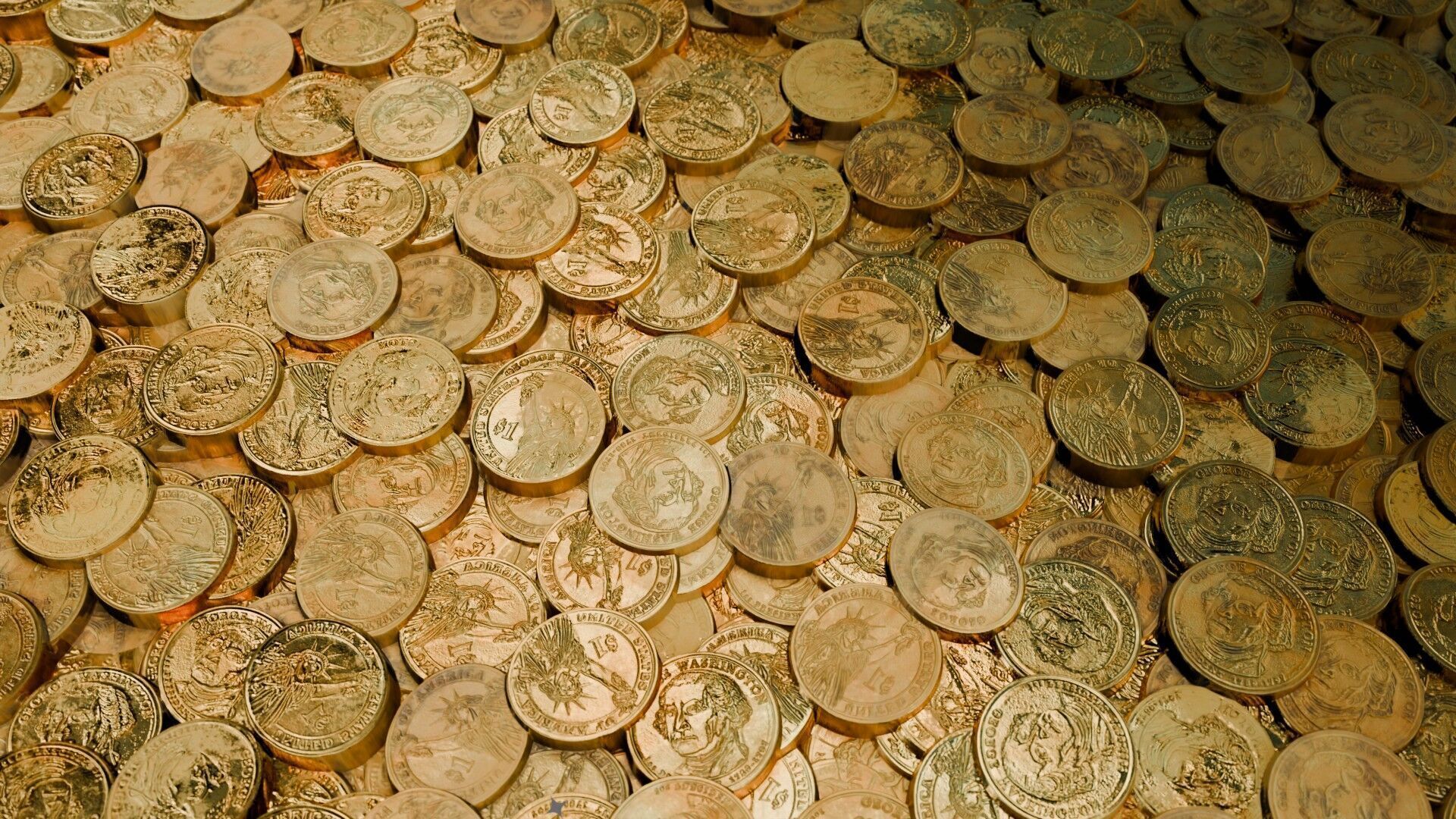 Realistic US Dollar Coins Seamless PBR Material Texture Texture_2