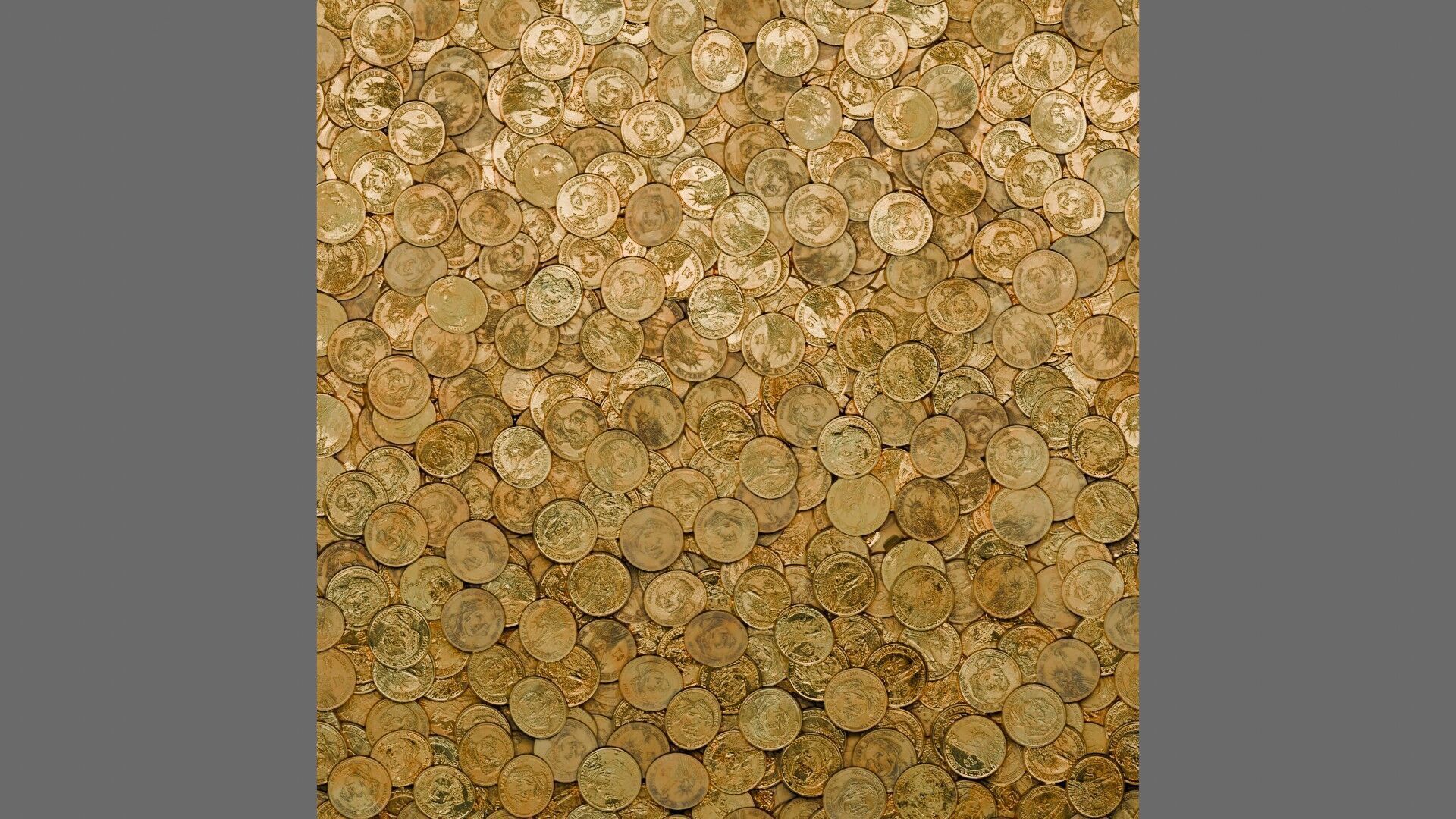 Realistic US Dollar Coins Seamless PBR Material Texture Texture_4