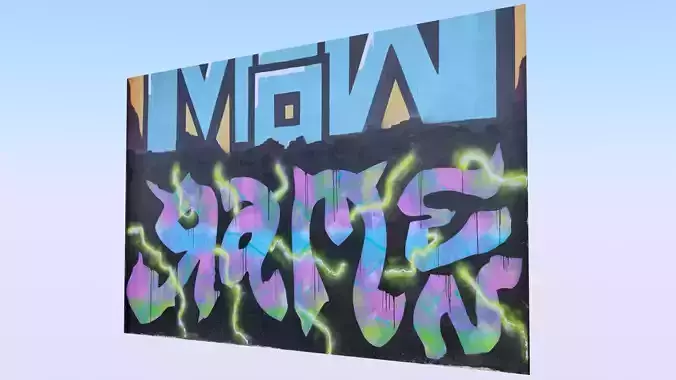 Graffiti wall XV 3D model