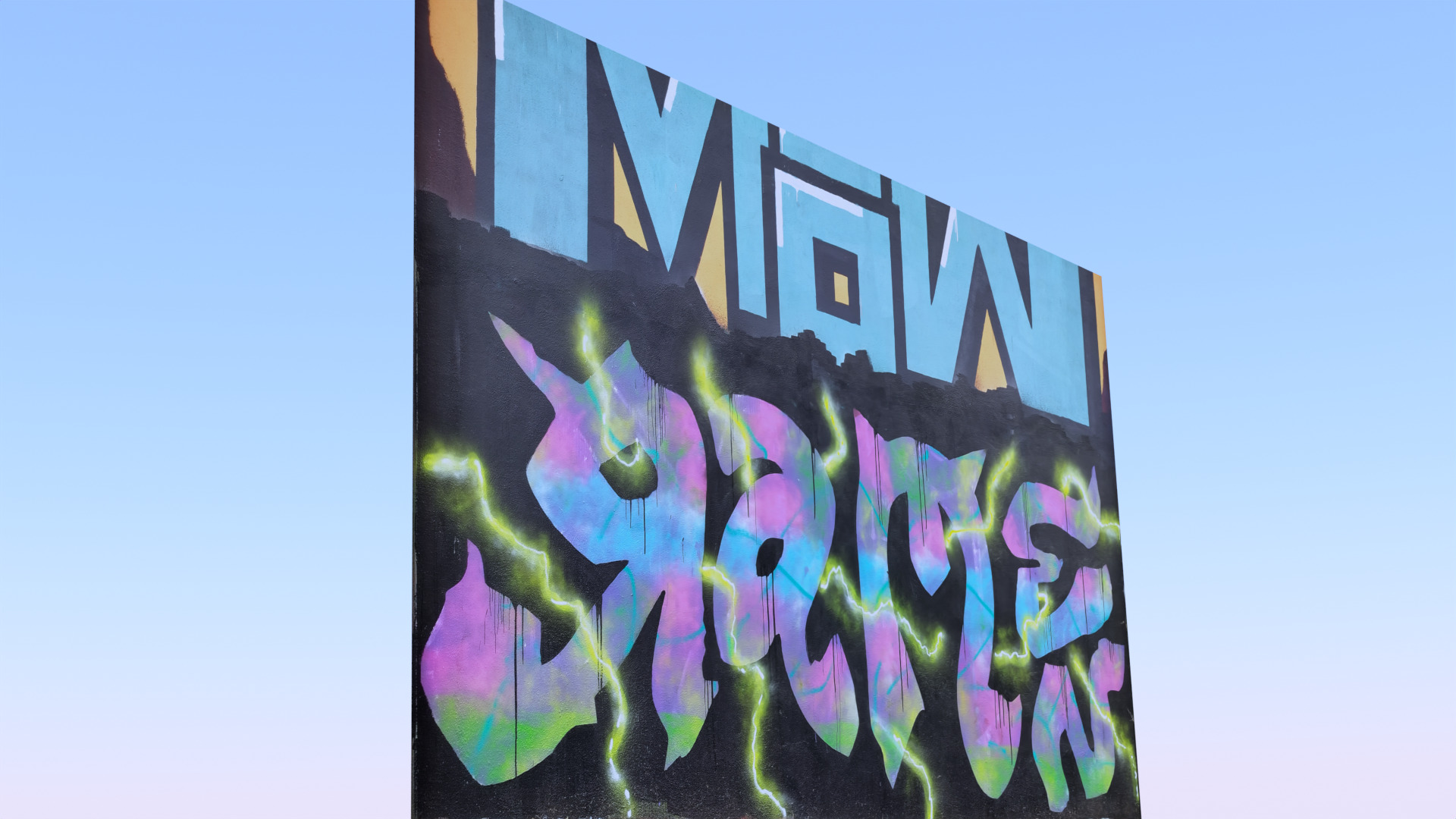 Graffiti wall XV 3D model_3