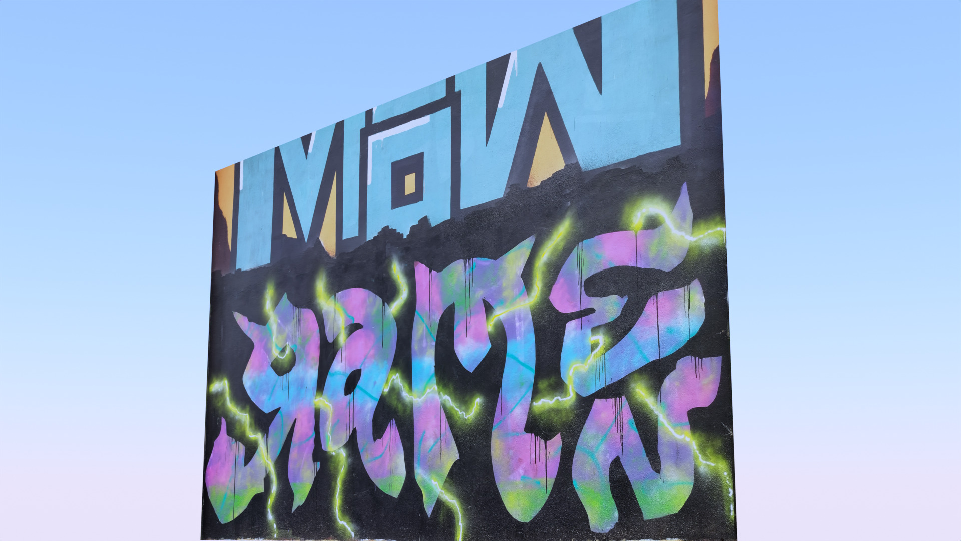 Graffiti wall XV 3D model_4