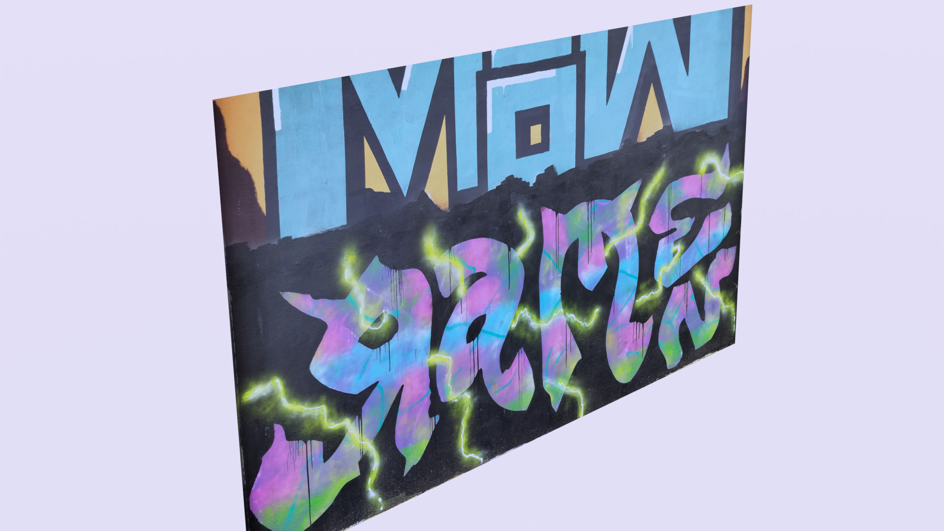 Graffiti wall XV 3D model_5