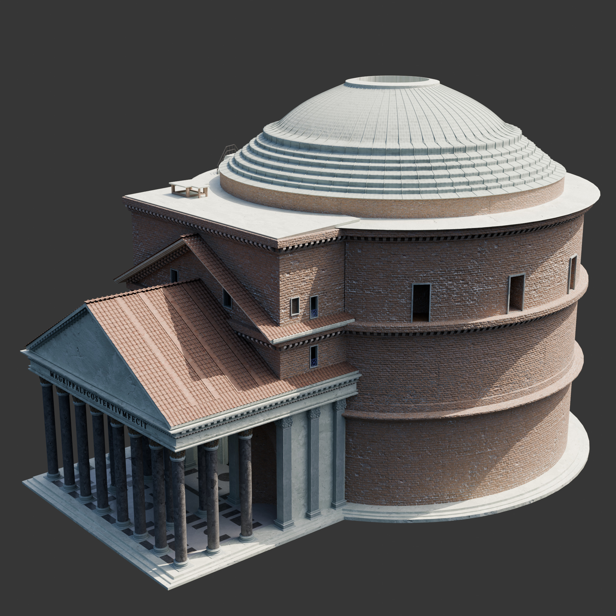Pantheon Rome 3D model_6