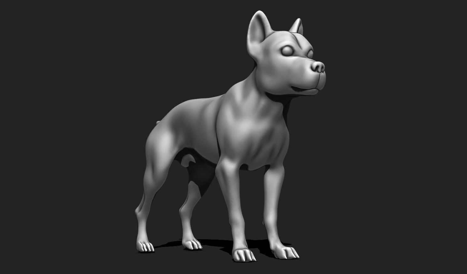 Alert Guard Dog STL - Canine Figure for 3D Printing 3D print model_12