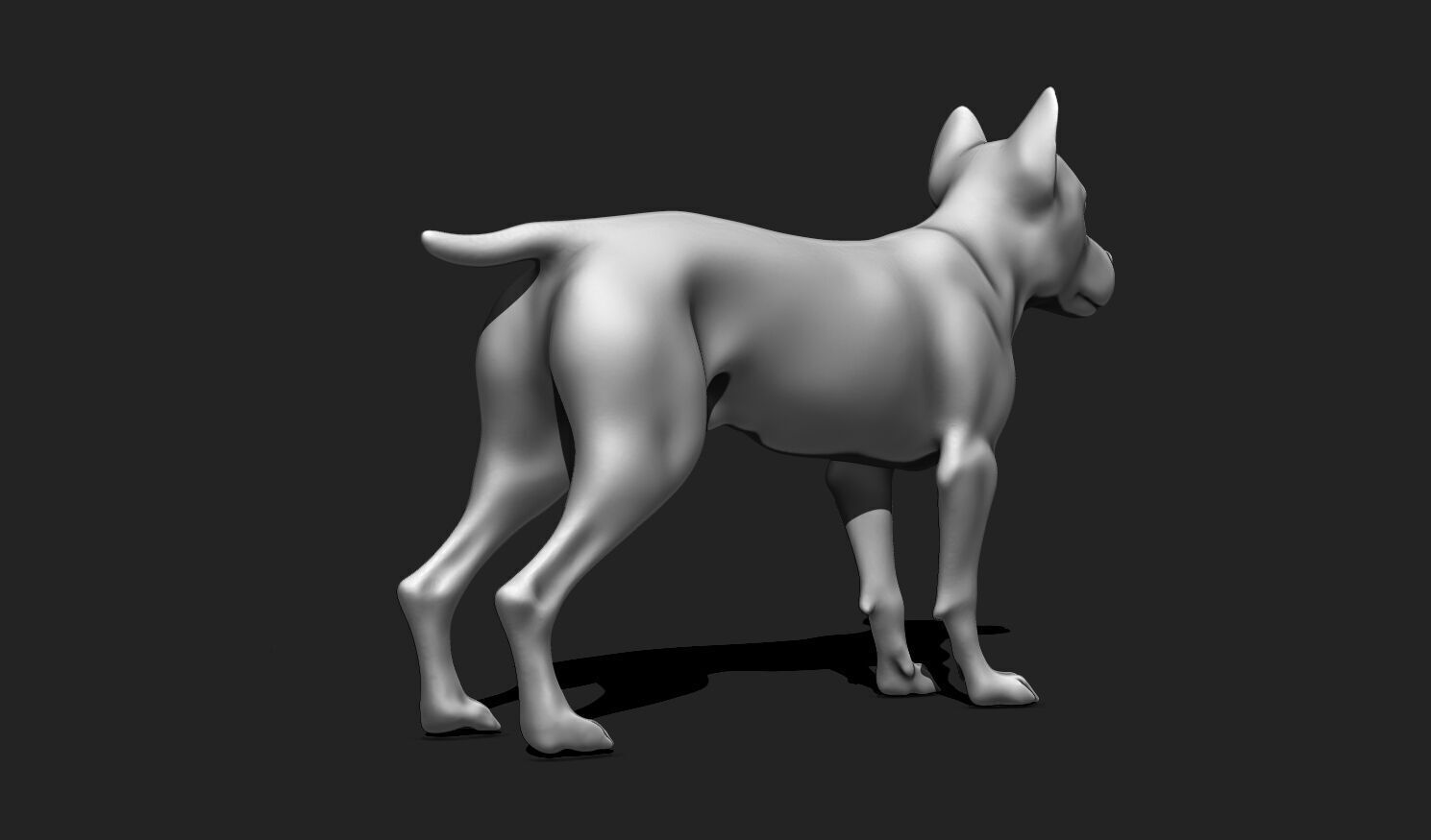 Alert Guard Dog STL - Canine Figure for 3D Printing 3D print model_4