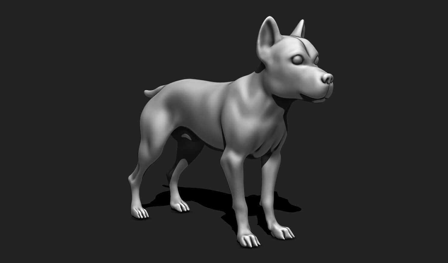 Alert Guard Dog STL - Canine Figure for 3D Printing 3D print model_2