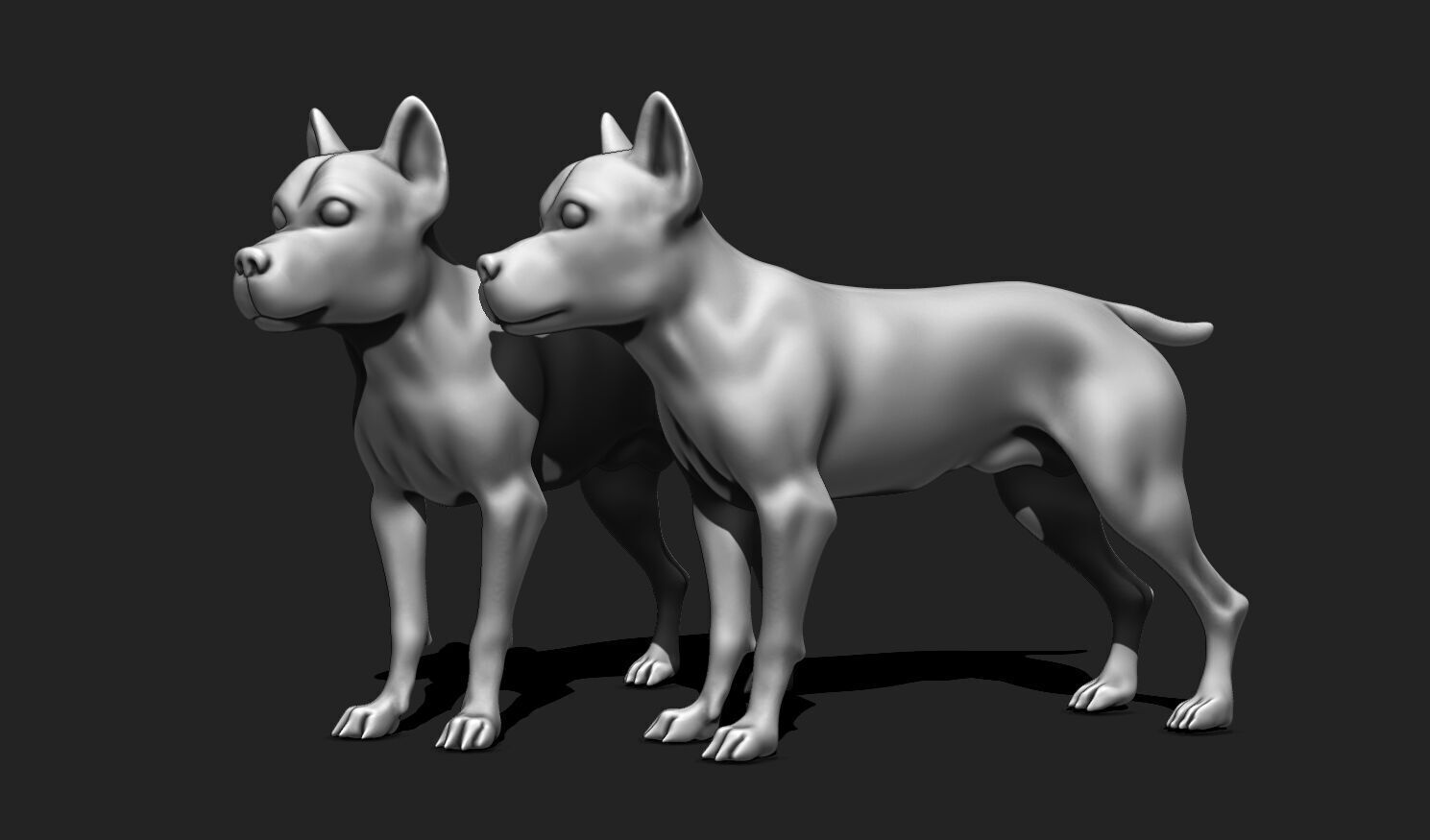 Alert Guard Dog STL - Canine Figure for 3D Printing 3D print model_9