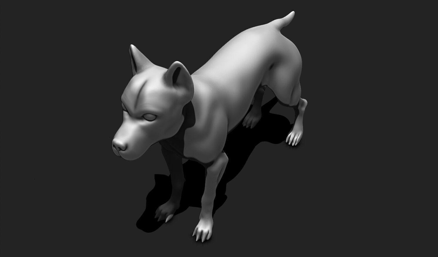 Alert Guard Dog STL - Canine Figure for 3D Printing 3D print model_10