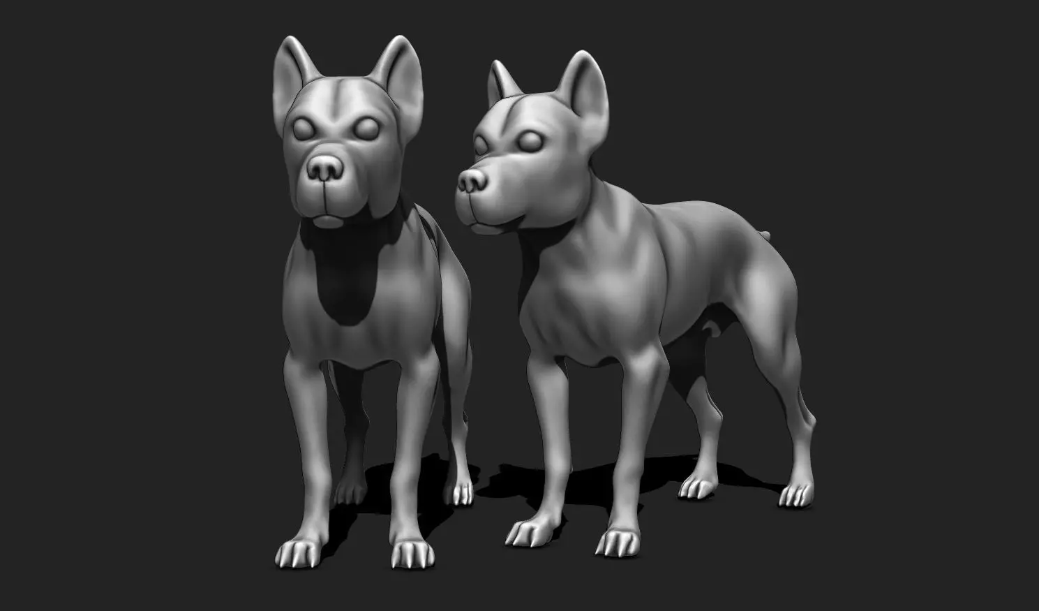 Alert Guard Dog STL - Canine Figure for 3D Printing 3D print model_0
