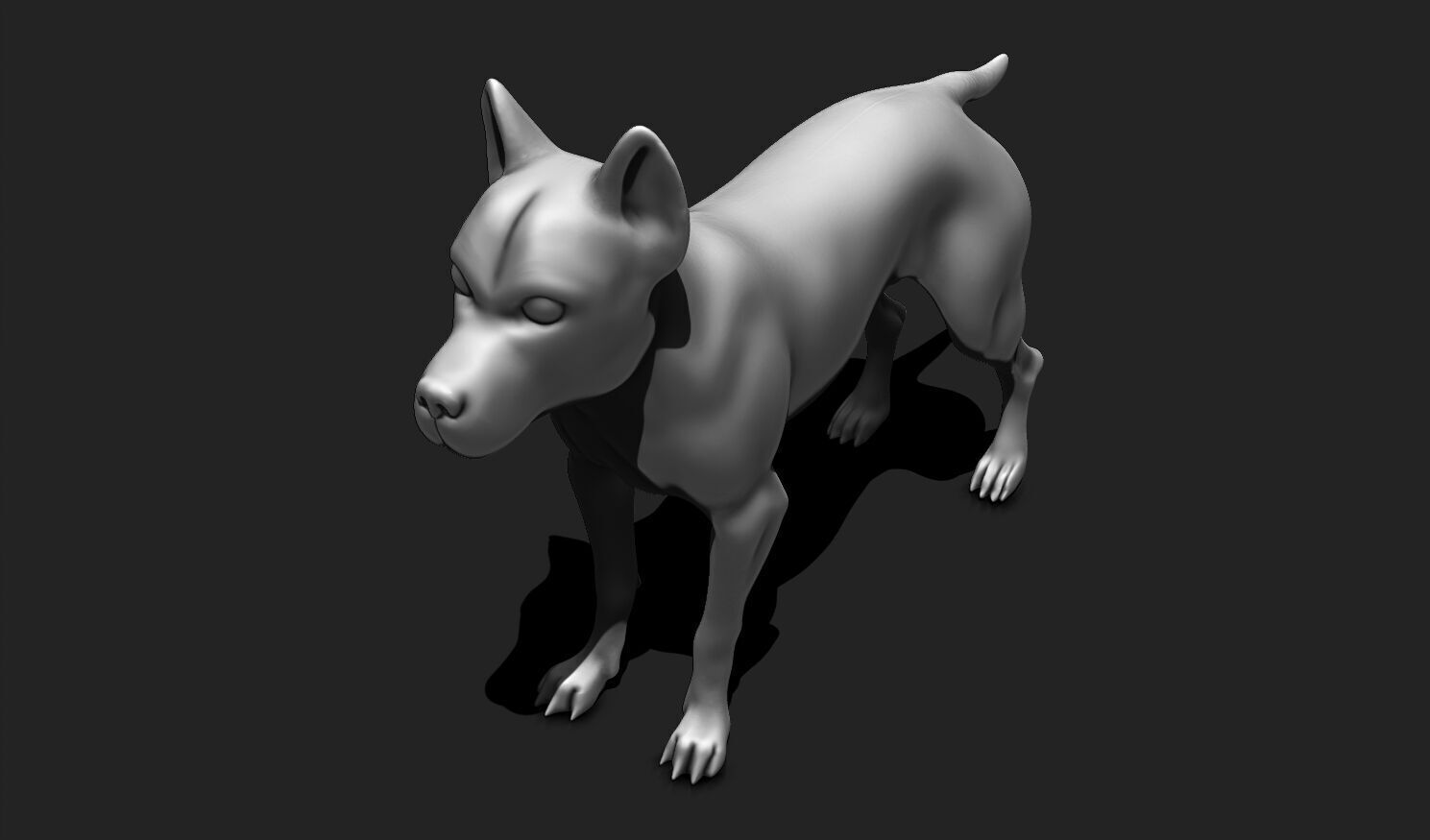 Alert Guard Dog STL - Canine Figure for 3D Printing 3D print model_7