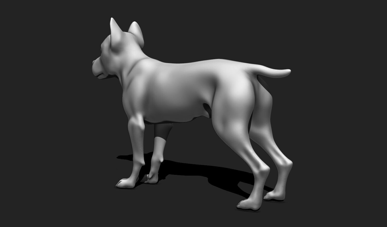 Alert Guard Dog STL - Canine Figure for 3D Printing 3D print model_6