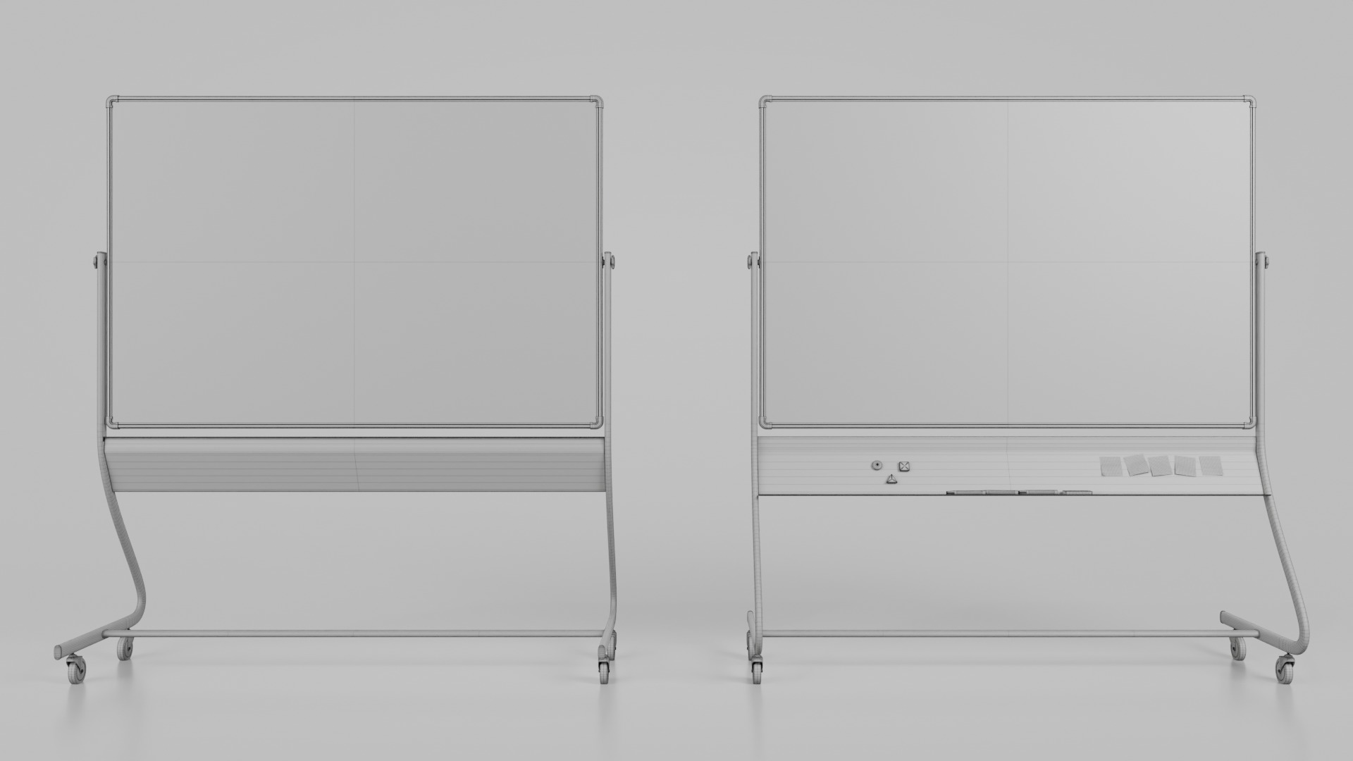 Office Essentials Set - Customizable Double-Sided Writing Boards 3D Model Collection_31