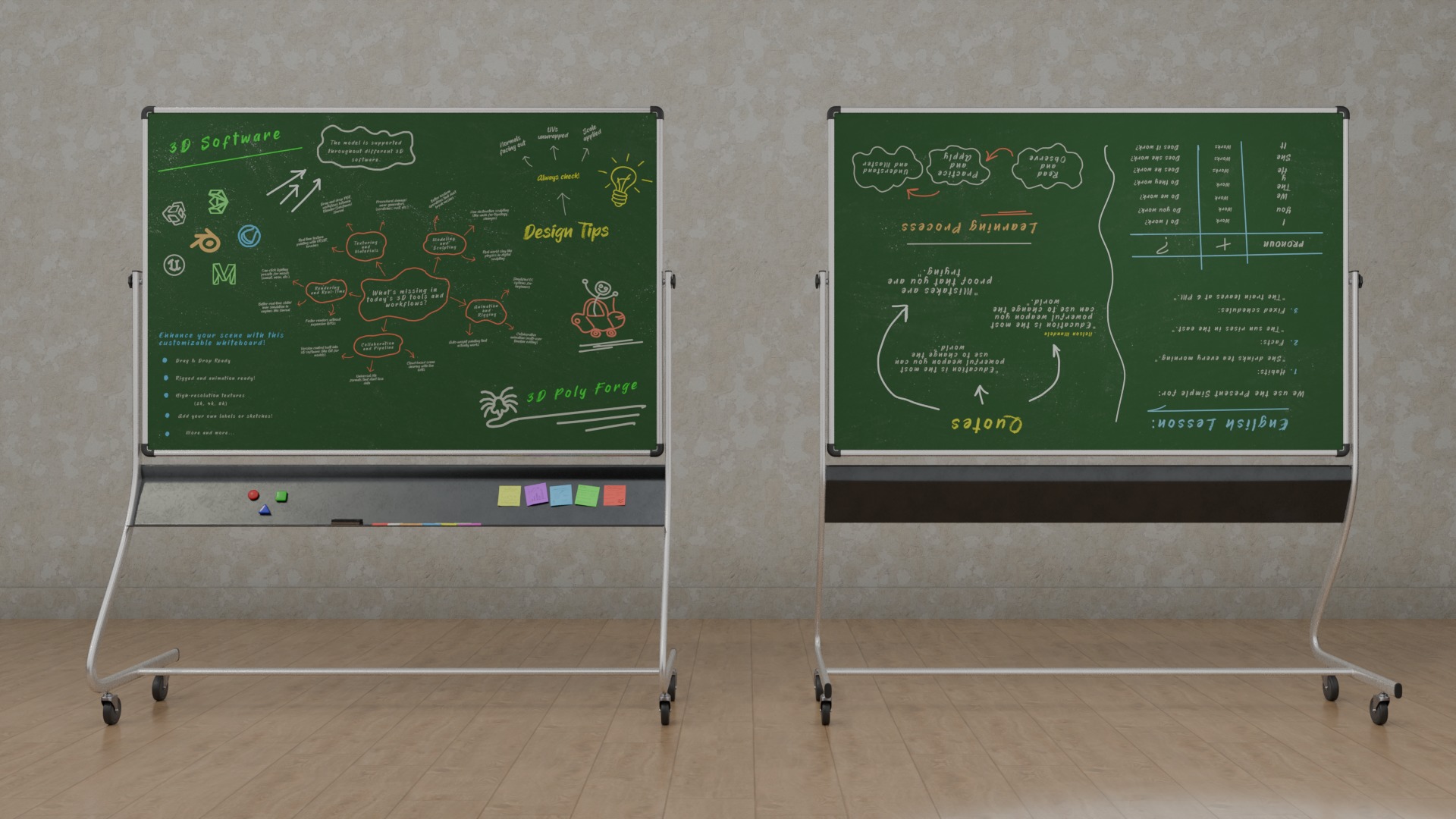 Complete Double-Sided Metal Writing Board Collection _44