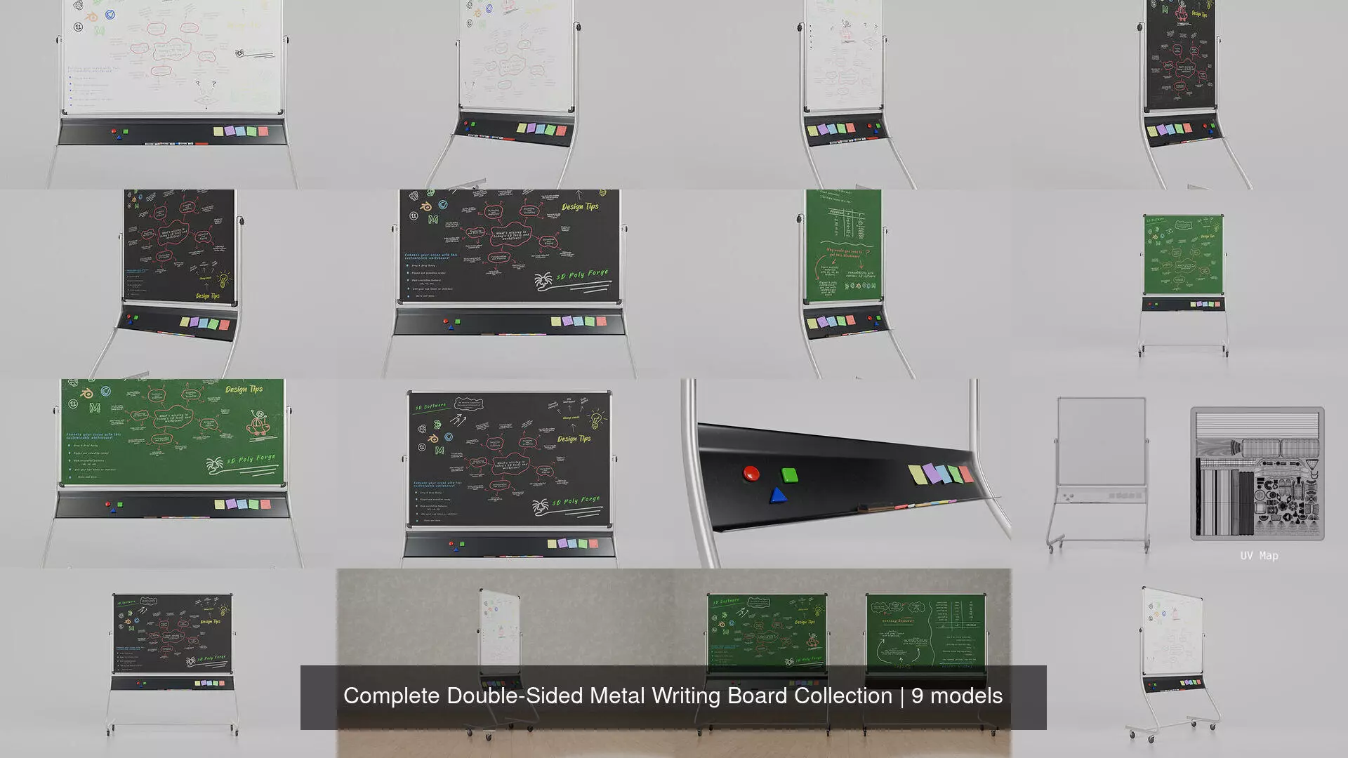 Complete Double-Sided Metal Writing Board Collection _10