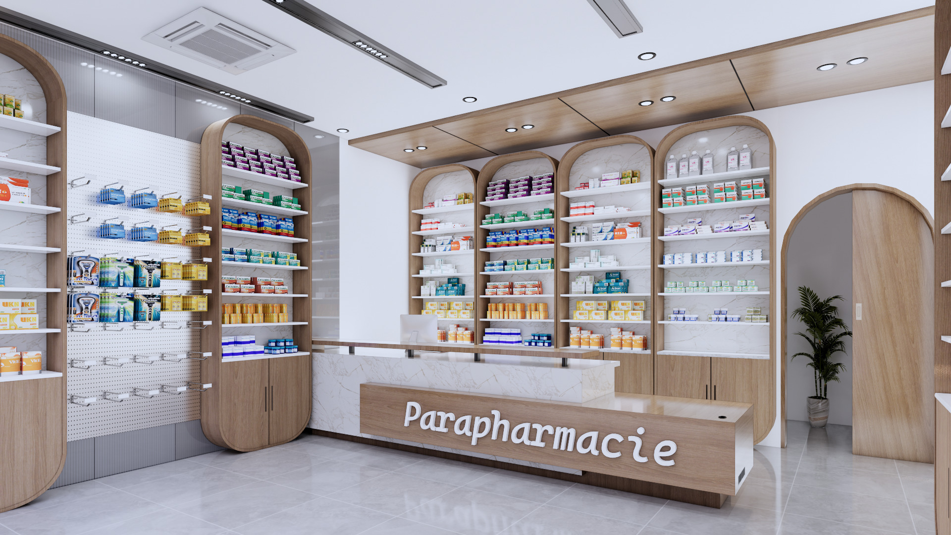 Modern Realistic Pharmacy Interior  3D Model Low-poly 3D model_1