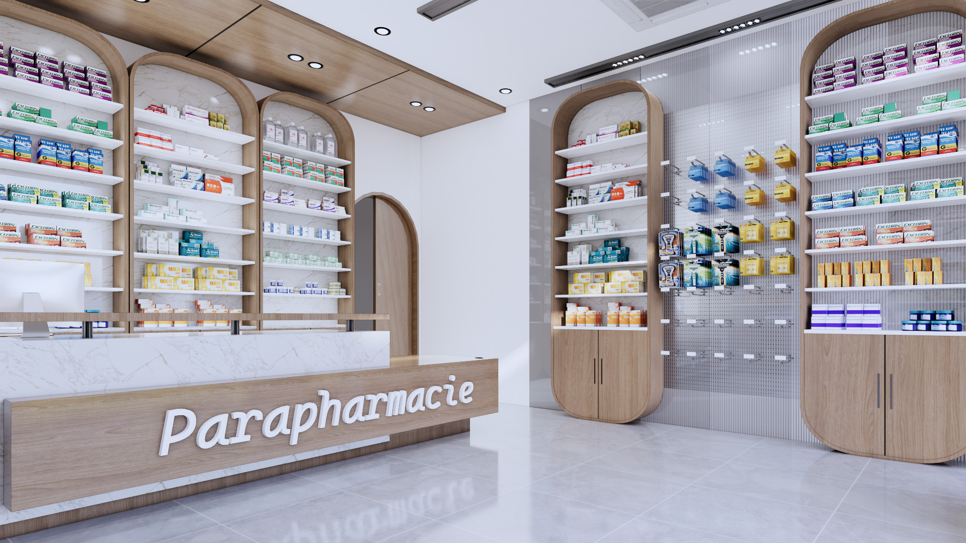 Modern Realistic Pharmacy Interior  3D Model Low-poly 3D model_4