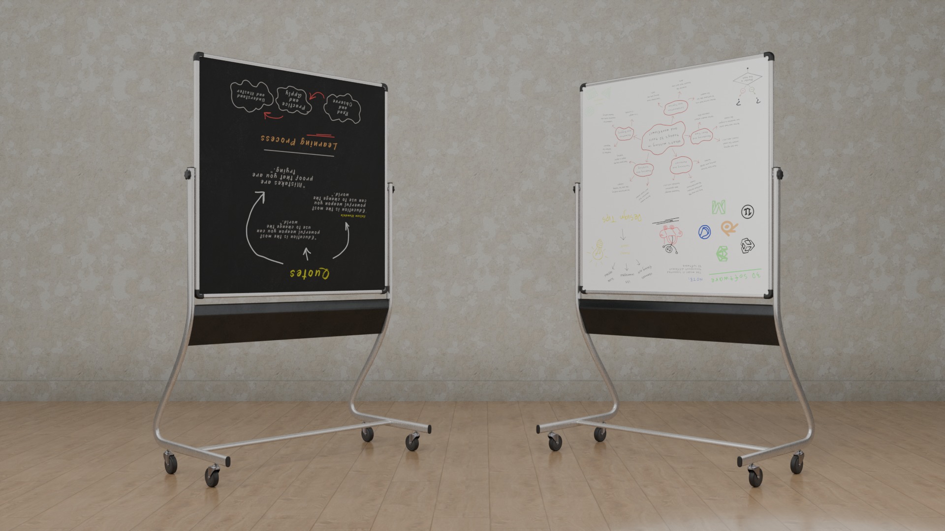 Complete Dual-Sided Chalkboards - Customizable Metal Writing ... _15