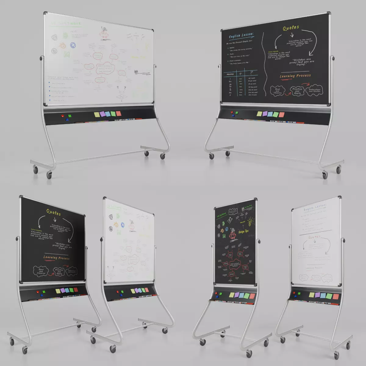 Complete Dual-Sided Chalkboards - Customizable Metal Writing ... _0