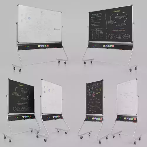 Complete Dual-Sided Chalkboards - Customizable Metal Writing ... 