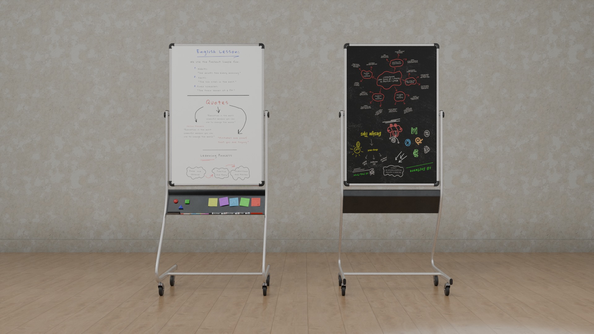 Complete Dual-Sided Chalkboards - Customizable Metal Writing ... _23