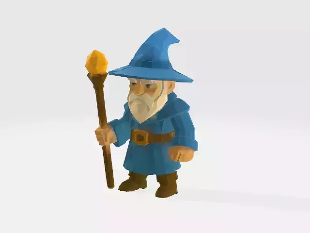 wizard lowpoly mago