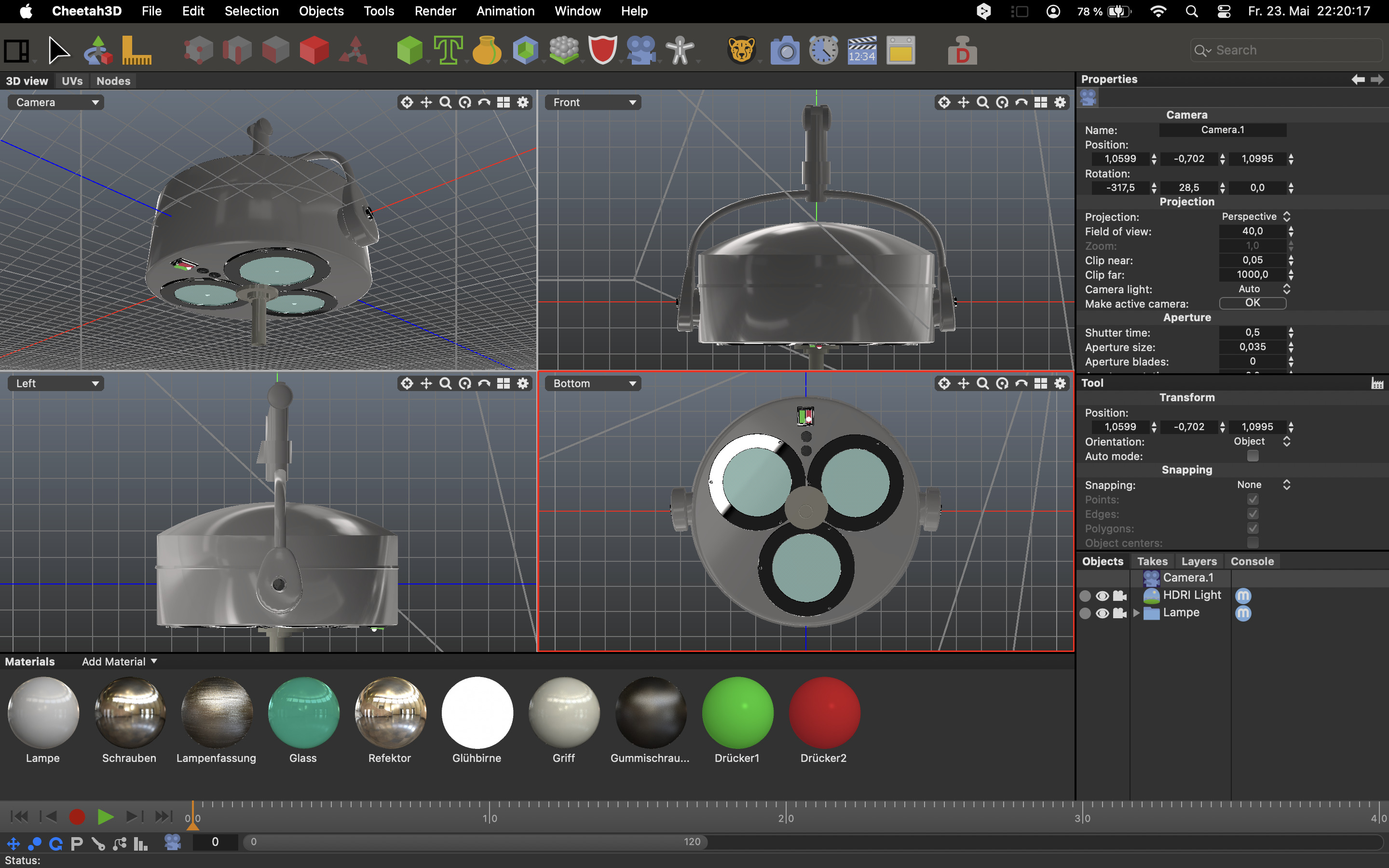 surgical light Free 3D model_3