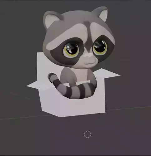 Raccoon 3D Model Custom Paint Available