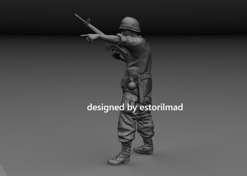 AMERICAN SOLDIER VIETNAM INDICATING POSITION 3D print model_1