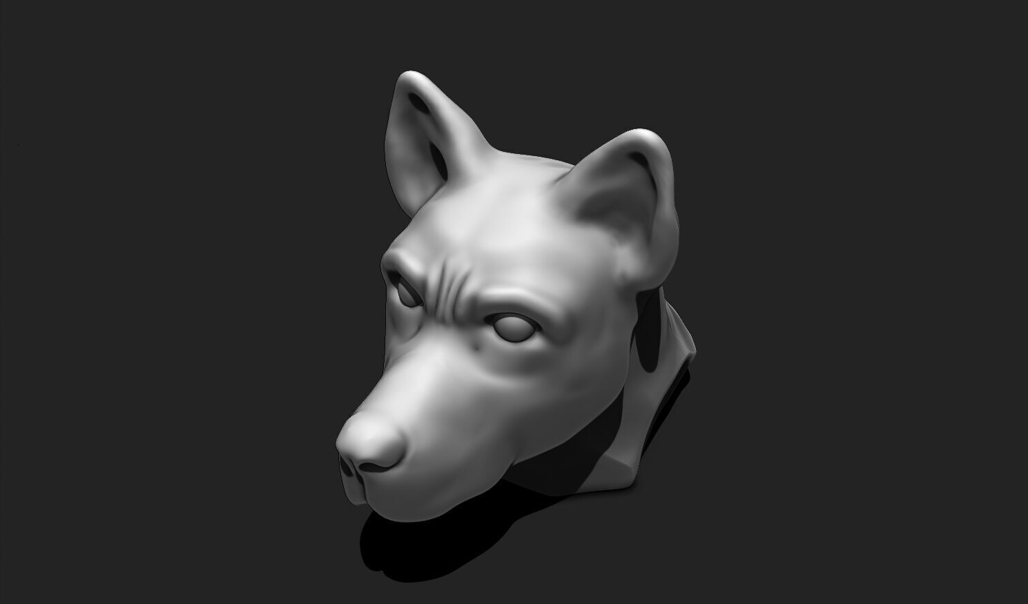 Dog Head STL - 3D Print Ready 3D print model_9