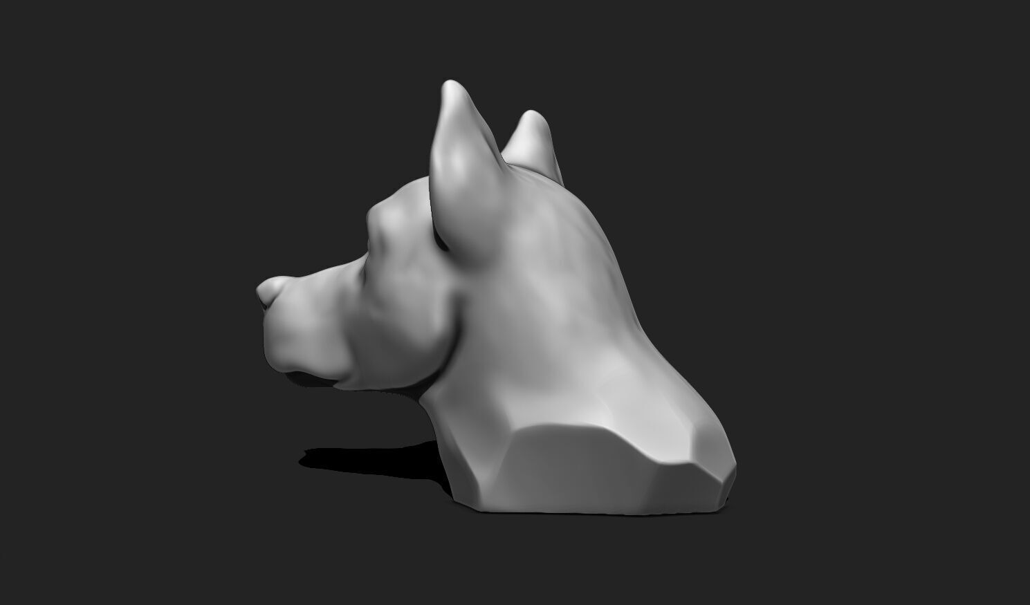 Dog Head STL - 3D Print Ready 3D print model_7