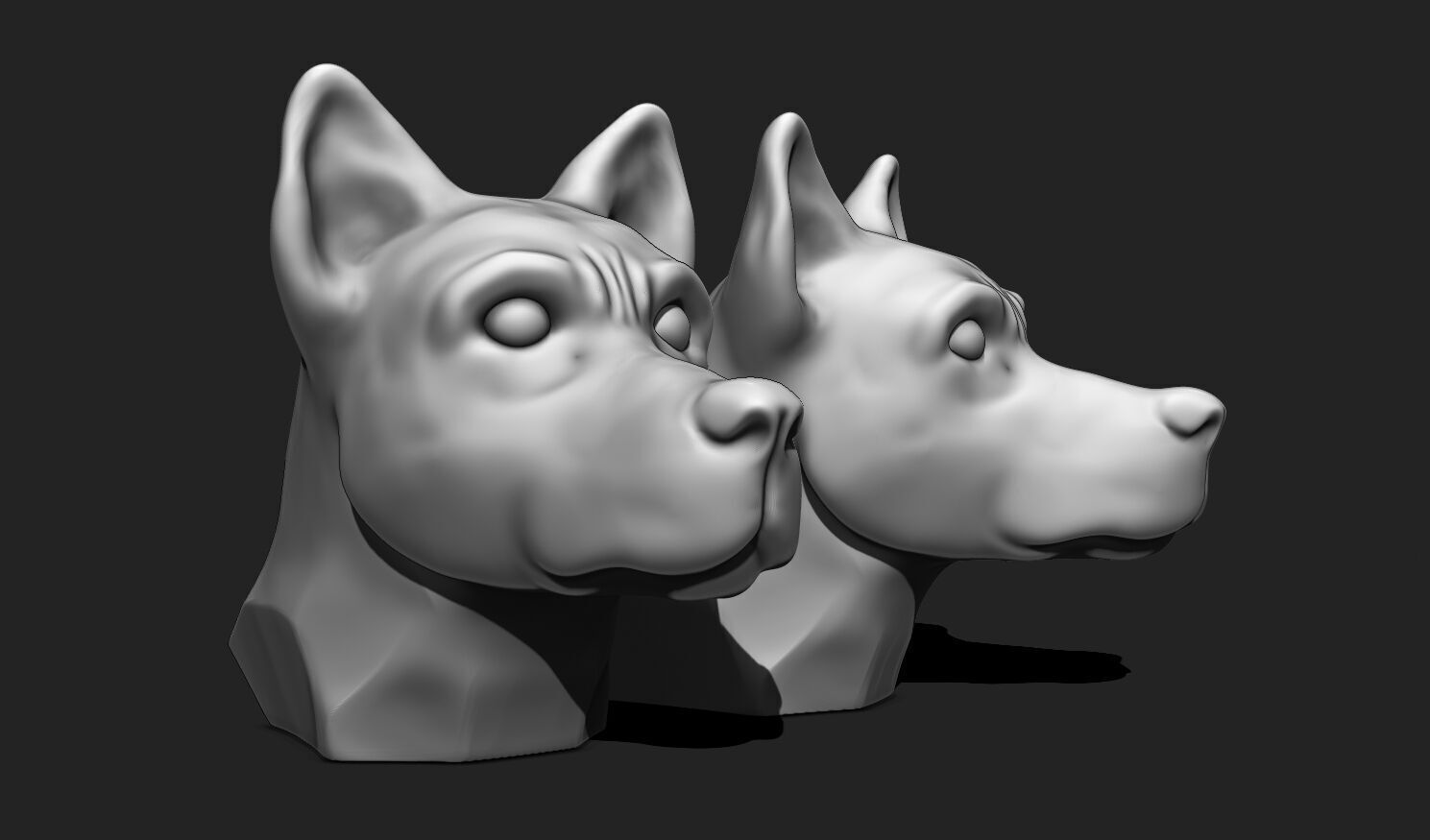 Dog Head STL - 3D Print Ready 3D print model_4
