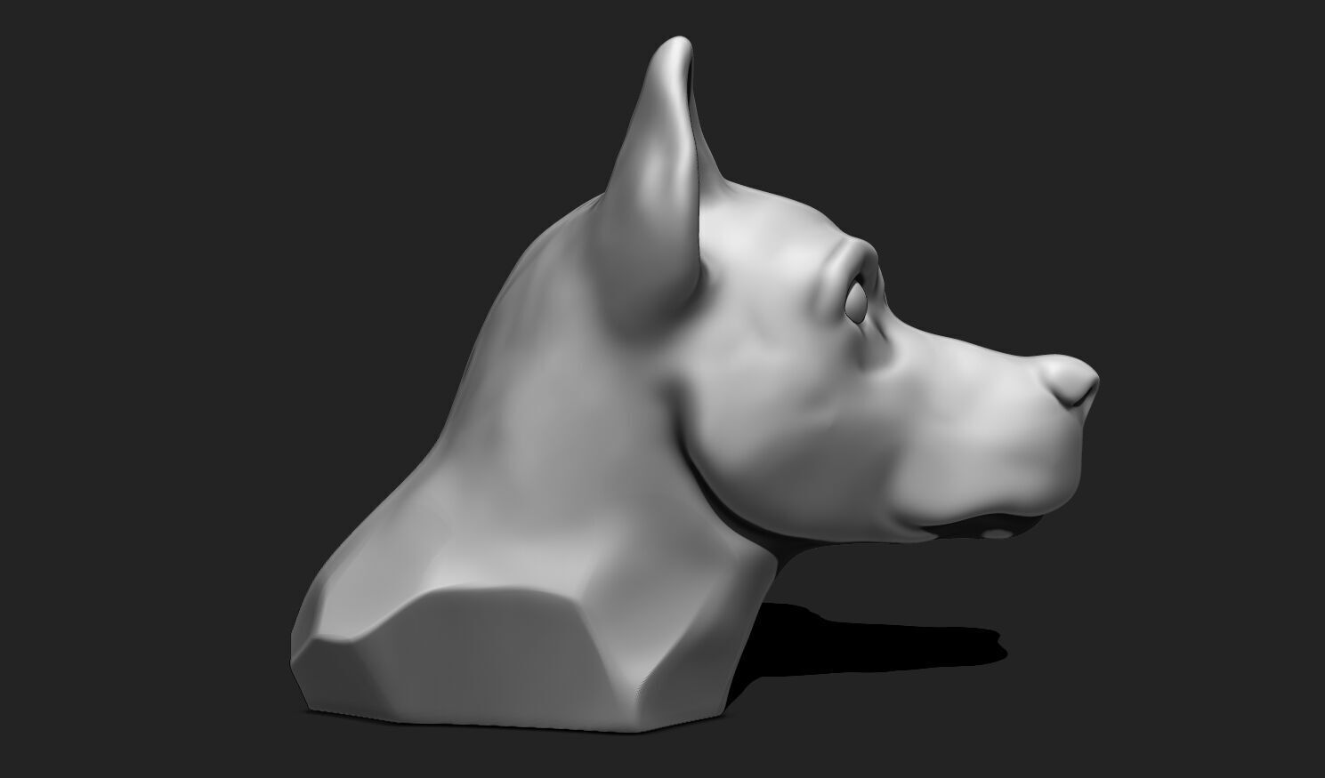 Dog Head STL - 3D Print Ready 3D print model_3