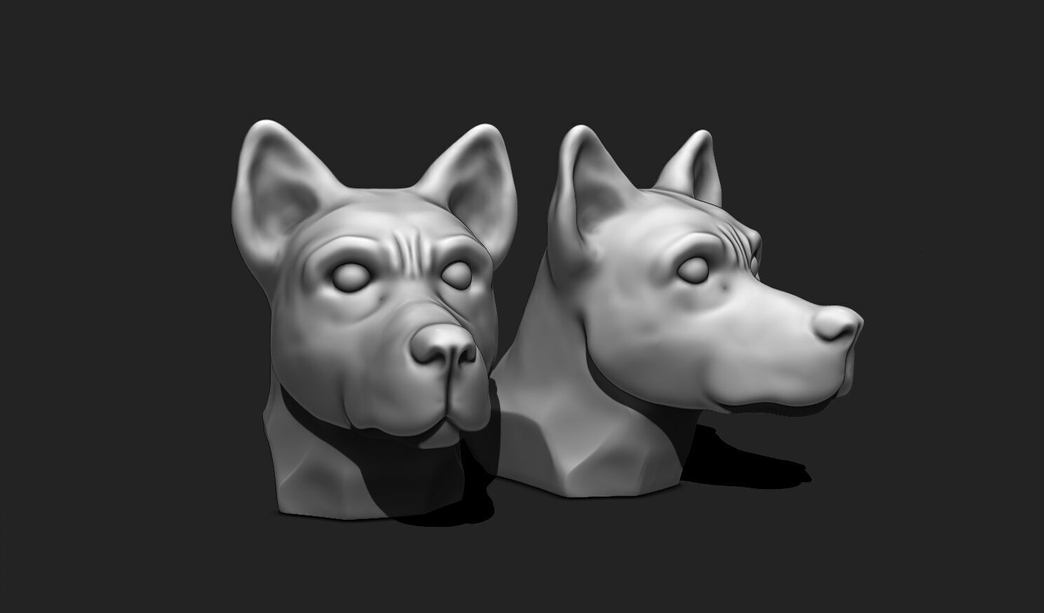 Dog Head STL - 3D Print Ready 3D print model_14