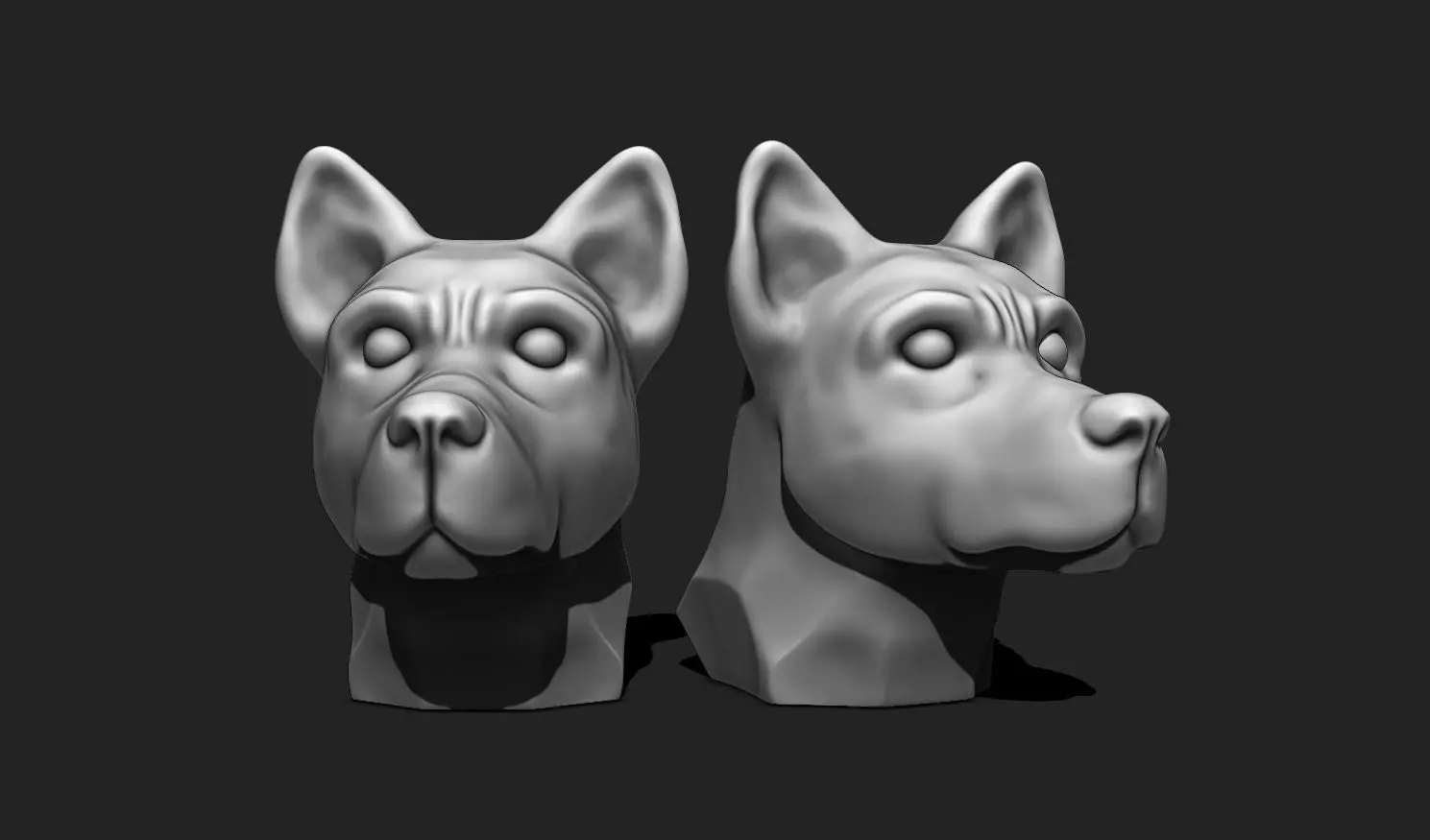 Dog Head STL - 3D Print Ready 3D print model_0