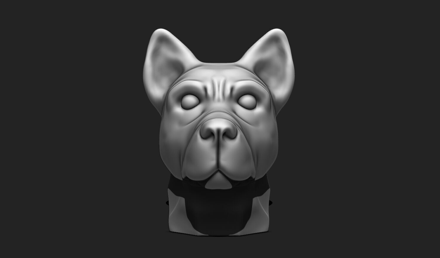 Dog Head STL - 3D Print Ready 3D print model_1