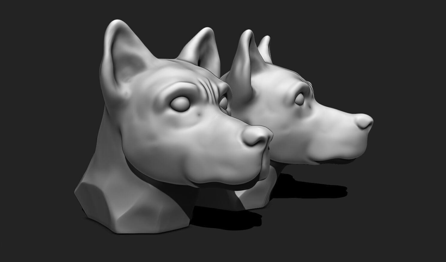 Dog Head STL - 3D Print Ready 3D print model_13