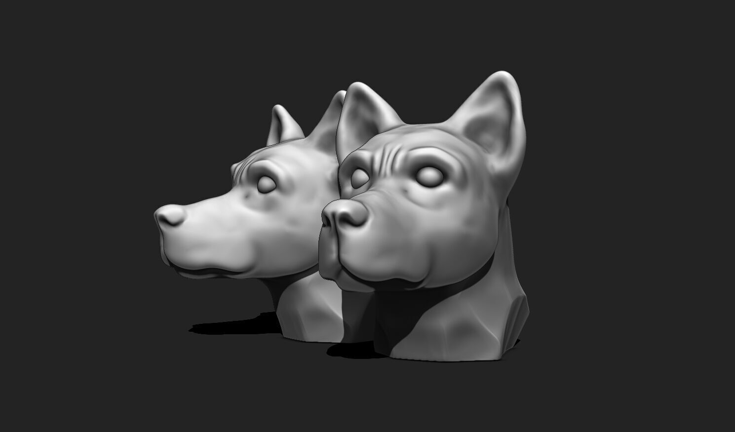 Dog Head STL - 3D Print Ready 3D print model_12