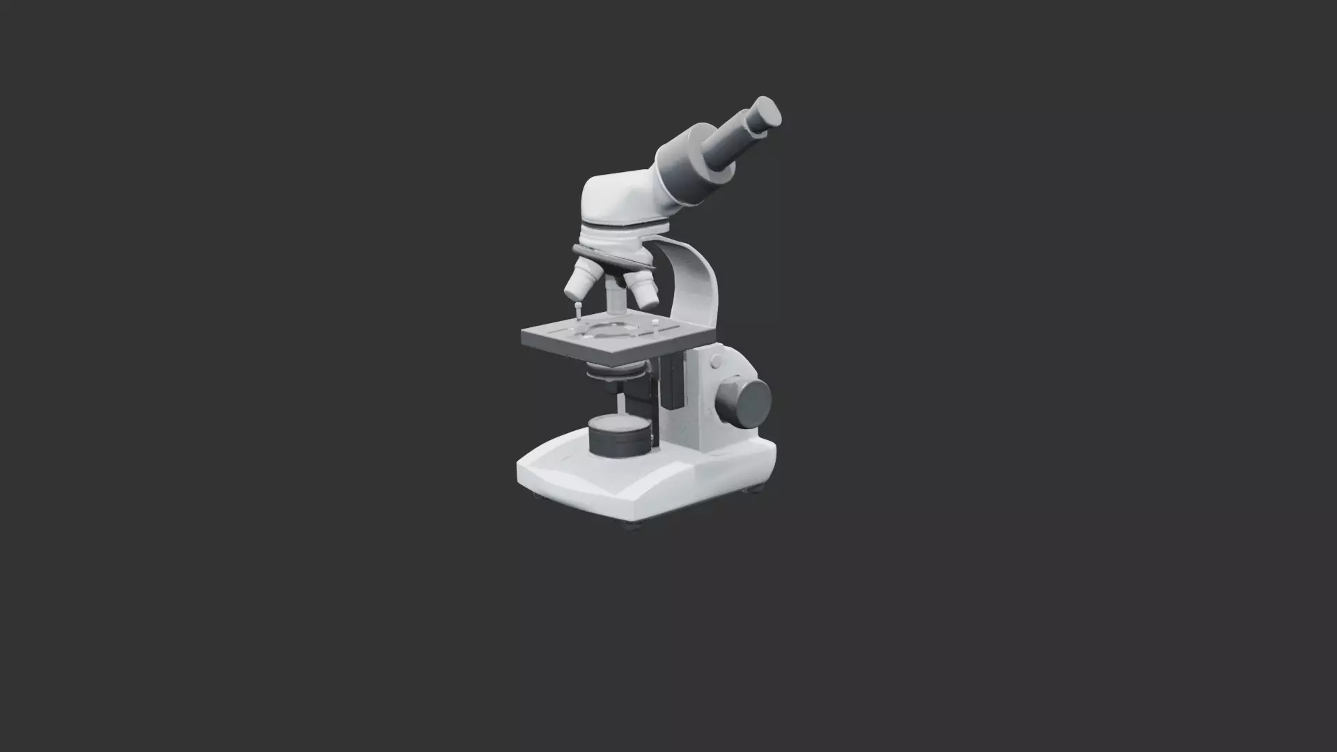 Laboratory Microscope Low-poly 3D model