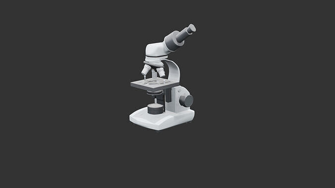 Laboratory Microscope Low-poly 3D model