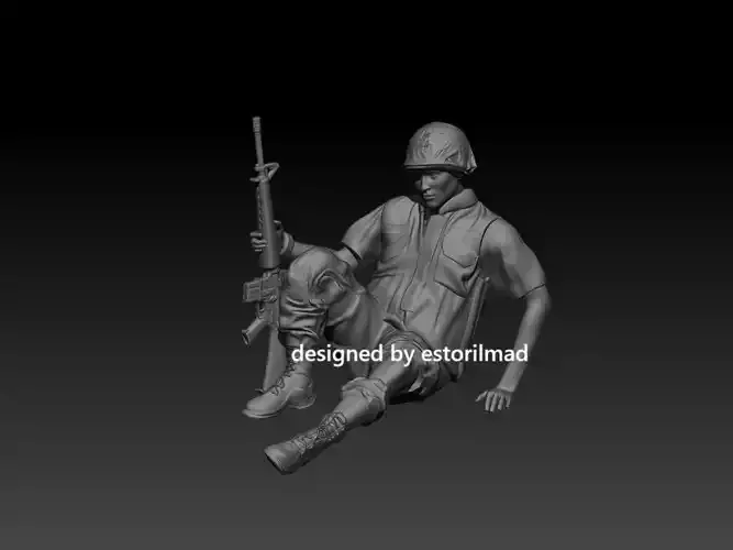 WOUNDED VIETNAM AMERICAN SOLDIER V3