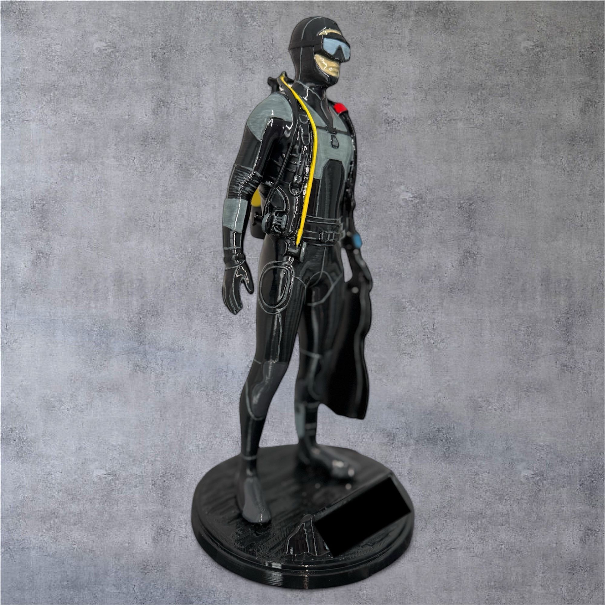 Fully Detailed 3D Scuba Diver Model 3D print model_3