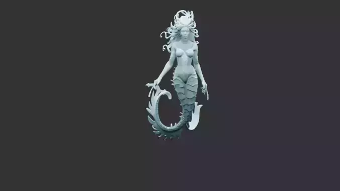 Abyssal Siren Low-poly 3D model
