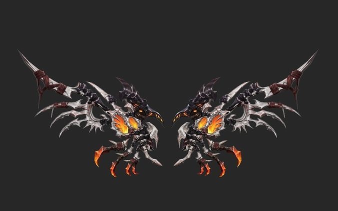 Wing 245 Low-poly 3D model