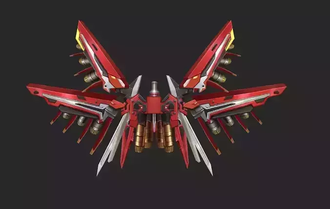 Wing 236 Low-poly 3D model